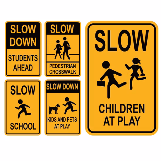 Señales de guía de advertencia de tráfico callejero reflectantes y luminiscentes de aluminio al por mayor personalizadas