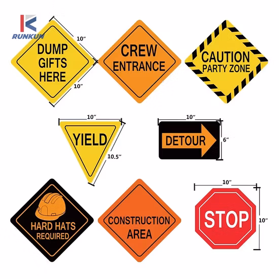 Customized Design Traffic Warning Sign Road Work Ahead Road Sign