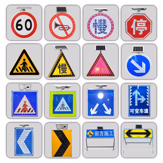 Señales de tráfico de aluminio de calidad personalizada, señal de advertencia reflectante de seguridad vial