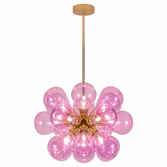 Lámpara de araña escandinava posmoderna, lámpara de burbujas para cocina, sala de estar, Loft, decoración de arte del hierro (WH